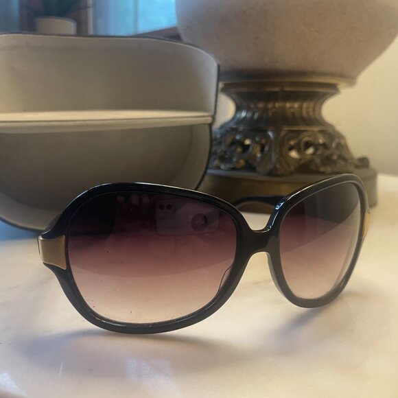 OLIVER PEOPLES LEYLA BK/G OVERSIZED SUNGLASSES BLACK / VIOLET GRADIENT - Picture 5 of 5